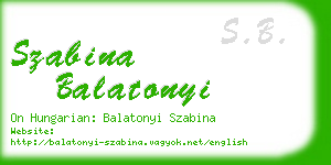 szabina balatonyi business card